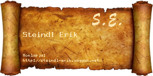 Steindl Erik névjegykártya